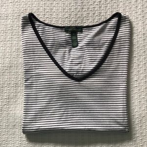 Ralph Lauren striped shirt-sleeve top